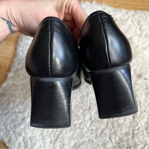 Bruno Valenti Maine Square Toed Block Heeled Loafers - Picture 8 of 11